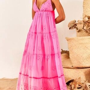 FARM Rio Vibrant Pink Maxi Dress